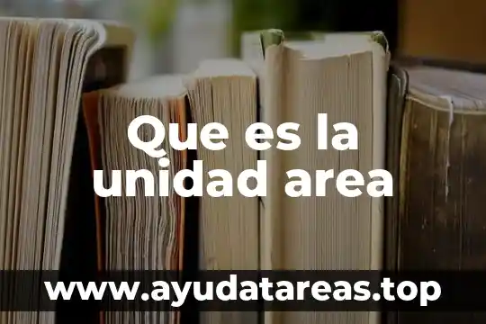 Que es la unidad area