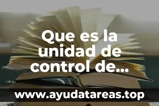 Que es la unidad de control de memoria