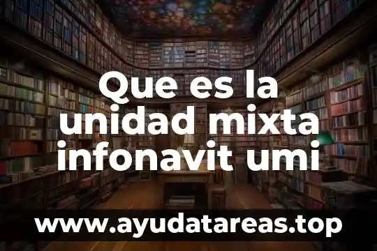 Que es la unidad mixta infonavit umi