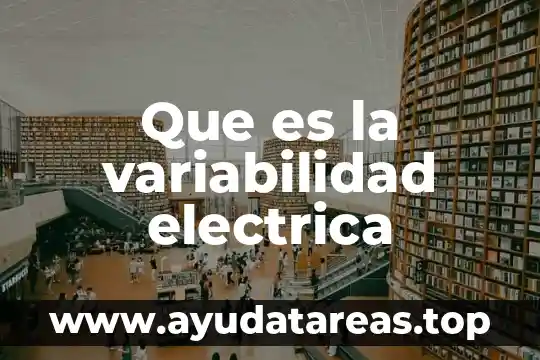 Que es la variabilidad electrica