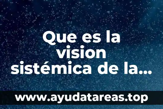 Que es una vision de una empresa ejemplo 8 Que es la vision sistémica de la salud