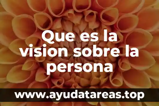 Qué es misión visión valores filosofía objetivos política 7 Que es la vision sobre la persona