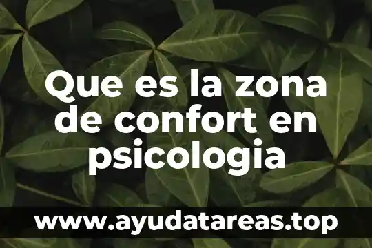 Impulso que es psicología 7 Que es la zona de confort en psicologia