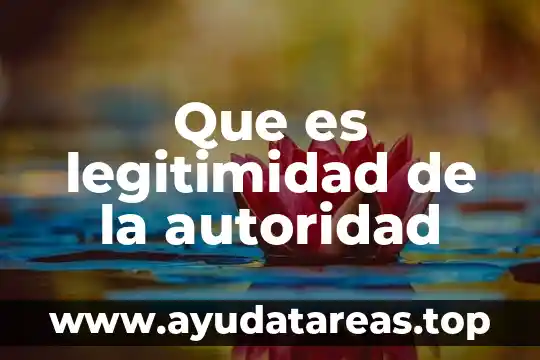 Que es autoridad y sus tipos 6 Que es legitimidad de la autoridad