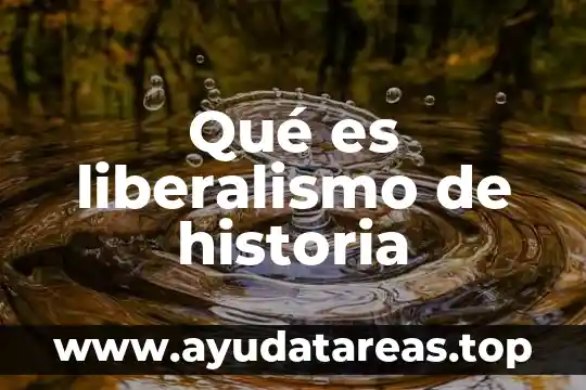 Qué es la teoría del liberalismo económico 8 Qué es liberalismo de historia