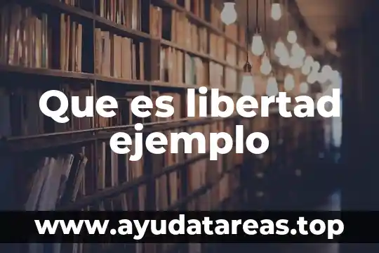 Que es libertad ejemplo