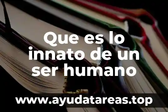 Que es ser mezquino yahoo 8 Que es lo innato de un ser humano