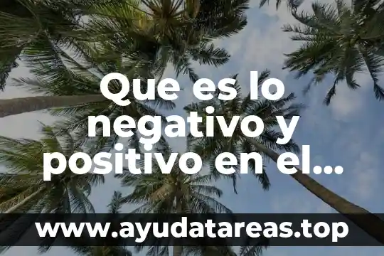 Que es negativo y positivo en contabilidad 4 Que es lo negativo y positivo en el dibujo