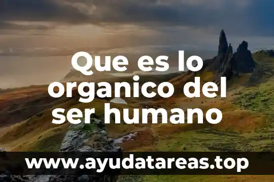Qué es ser arrimado 7 Que es lo organico del ser humano