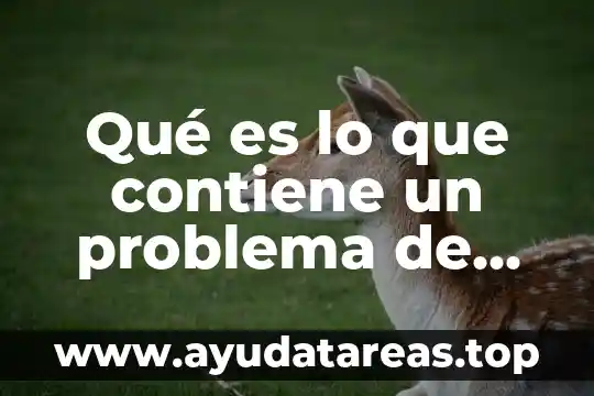Qué es lo que contiene un problema de investigación