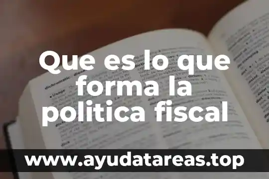 Que es lo que forma la politica fiscal