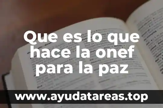 Valoración de retroceso que es y como se hace 3 Que es lo que hace la onef para la paz