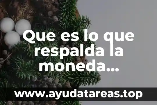 Que es lo que respalda la moneda mexicana