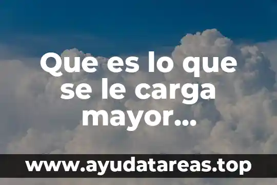 Que es una carga en ingenieria 3 Que es lo que se le carga mayor impuestos