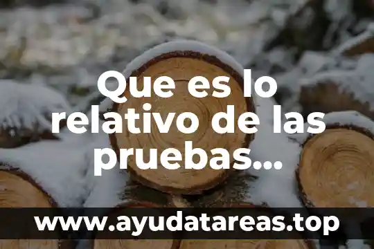 Qué es sexología concepto 5 Que es lo relativo de las pruebas derecho procesal civil