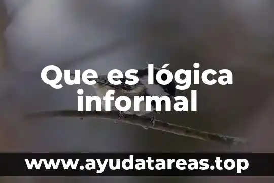 Que es lógica informal