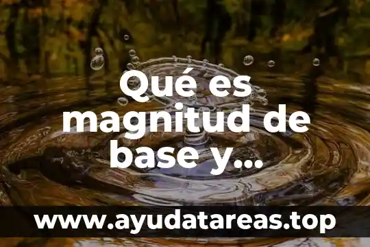 Que es una base compuesto quimico 8 Qué es magnitud de base y derivadas