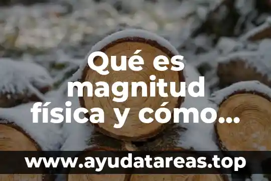 Qué es magnitud física y cómo se mide