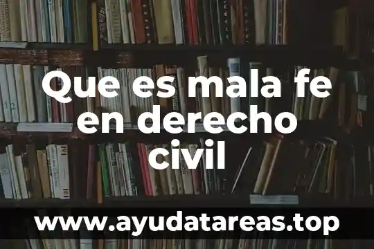 Qué es un juez primero de lo civil 3 Que es mala fe en derecho civil