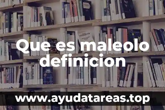 Que es maleolo definicion