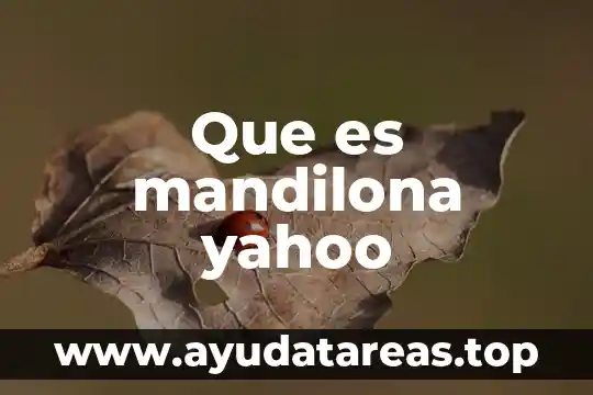 Que es mandilona yahoo