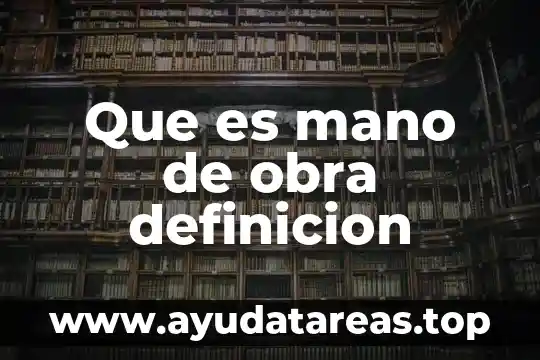 Que es ser autobusero le pregunta niño agarrando su mano 5 Que es mano de obra definicion