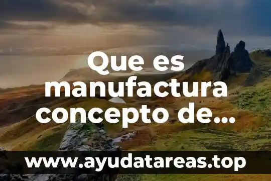 Que es infancia concepto definición significado 7 Que es manufactura concepto de 1780