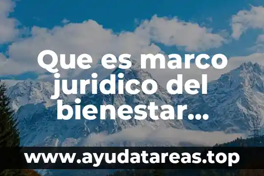 Que es belleza color y bienestar en las culturas 7 Que es marco juridico del bienestar social