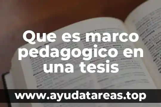 Definicion del objeto de estduio que es en las tesis 7 Que es marco pedagogico en una tesis
