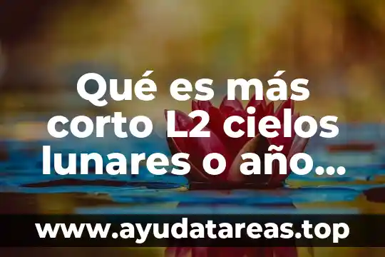 Qué es el reloj concepto corto 3 Qué es más corto L2 cielos lunares o año solar