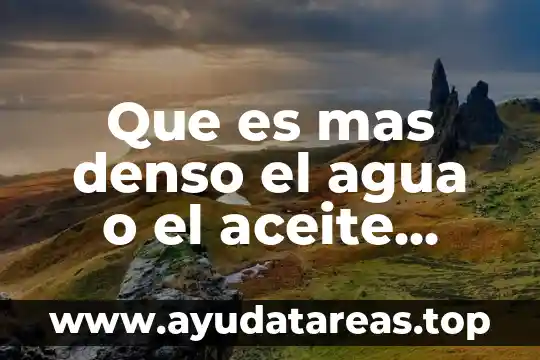 Que es un primer maquillaje yahoo 3 Que es mas denso el agua o el aceite yahoo