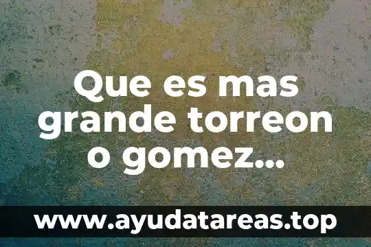 Que es mas grande torreon o gomez palacio