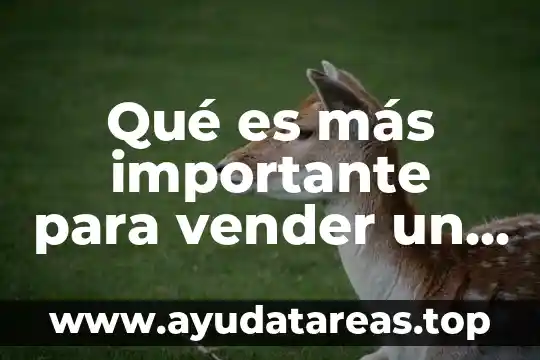 Qué es más importante para vender un auto