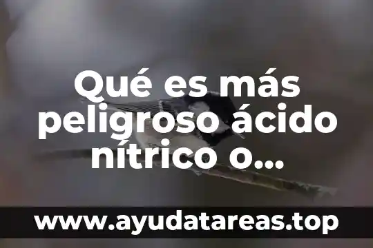Qué es más peligroso ácido nítrico o sulfúrico