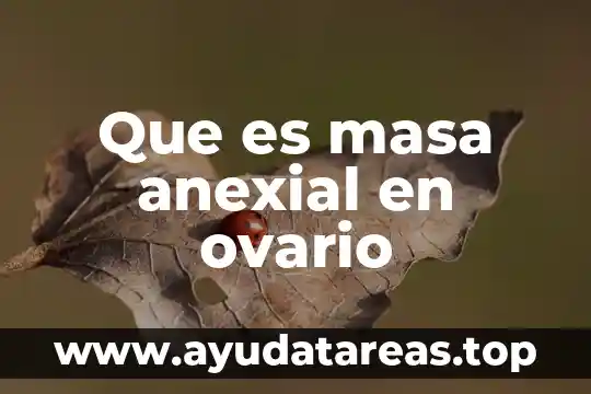 Que es masa anexial en ovario