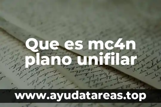 Que es mc4n plano unifilar