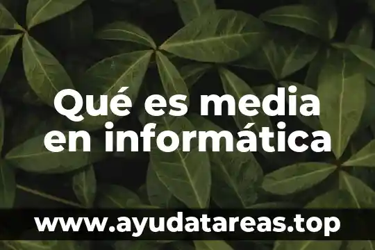 Qué es media en informática