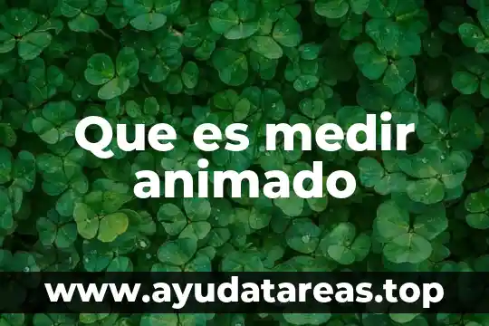 Animado que es 8 Que es medir animado