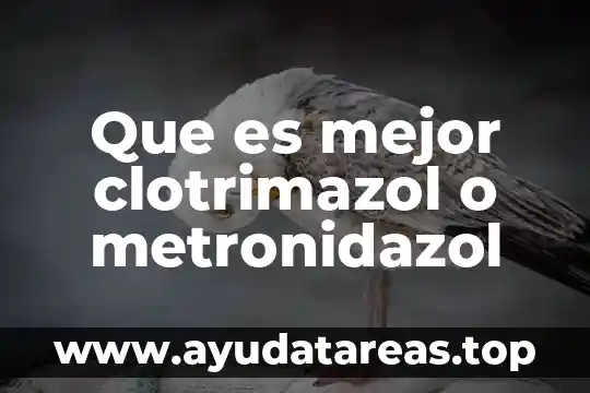 Que es mejor clotrimazol o metronidazol