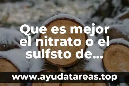 Que es mejor el nitrato o el sulfsto de potasio