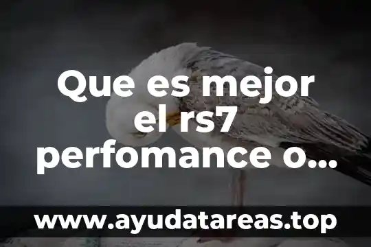 Que es mejor el rs7 perfomance o un s8 plus