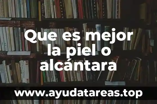Que es la piel de humano 4 Que es mejor la piel o alcántara