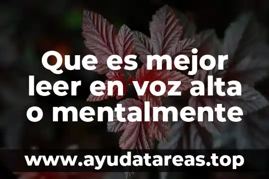 No tomar líquidos sin leer para qué es animados 8 Que es mejor leer en voz alta o mentalmente
