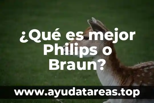 ¿Qué es mejor Philips o Braun?