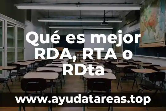 Qué es reatividad en filosofía 6 Qué es mejor RDA, RTA o RDta