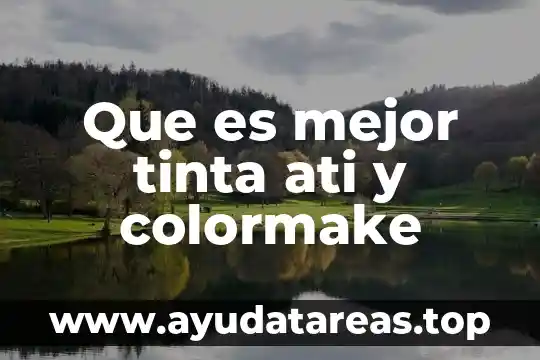 Que es mejor tinta ati y colormake