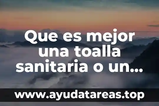 Que es agua sanitaria en brasil 5 Que es mejor una toalla sanitaria o un tampon