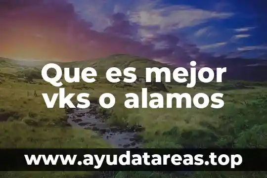Que es mejor vks o alamos