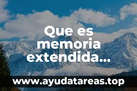 Que es memoria extendida informatica