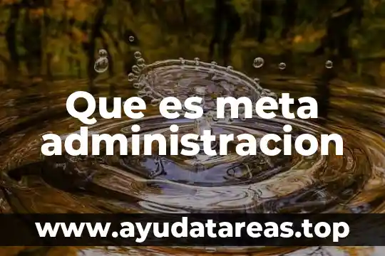 Que es meta administracion